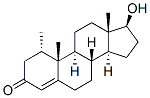 17beta-hydroxy-1alpha-methylandrost-4-ene-3-one, 604-26-2, 结构式