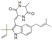 3-[(Z)-[2-(1,1-Dimethyl-2-propenyl)-5-(3-methyl-2-butenyl)-1H-indol-3-yl]methylene]-6-methyl-2,5-piperazinedione,60422-87-9,结构式