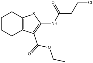 1-BENZOTHIOPHENE-3-CARBOXYLIC ACID, 2-[(3-CHLORO-1-OXOPROPYL)AMINO]-4,5,6,7-TETRAHYDRO-, ETHYL ESTER