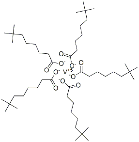 neodecanoic acid, vanadium salt Structure