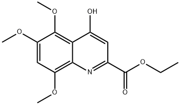 ethyl 4-hydroxy-5,6,8-trimethoxyquinoline-2-carboxylate 化学構造式