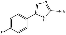 5-(4-フルオロフェニル)-1H-イミダゾール-2-アミン 化学構造式