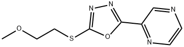 604740-33-2 Pyrazine, [5-[(2-methoxyethyl)thio]-1,3,4-oxadiazol-2-yl]- (9CI)