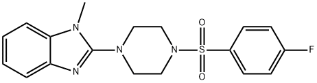 Piperazine, 1-[(4-fluorophenyl)sulfonyl]-4-(1-methyl-1H-benzimidazol-2-yl)- (9CI) 结构式