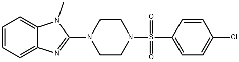 Piperazine, 1-[(4-chlorophenyl)sulfonyl]-4-(1-methyl-1H-benzimidazol-2-yl)- (9CI)|