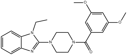 Piperazine, 1-(3,5-dimethoxybenzoyl)-4-(1-ethyl-1H-benzimidazol-2-yl)- (9CI)|