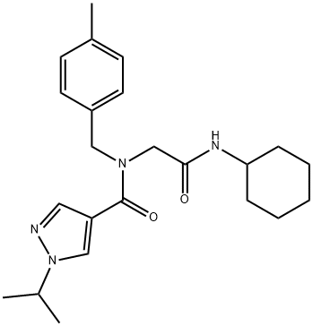 1H-Pyrazole-4-carboxamide,N-[2-(cyclohexylamino)-2-oxoethyl]-1-(1-methylethyl)-N-[(4-methylphenyl)methyl]-(9CI)|