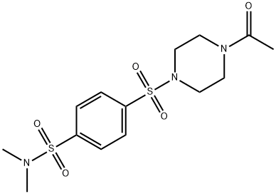 Piperazine, 1-acetyl-4-[[4-[(dimethylamino)sulfonyl]phenyl]sulfonyl]- (9CI),604761-90-2,结构式