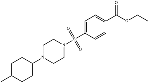 Benzoic acid, 4-[[4-(4-methylcyclohexyl)-1-piperazinyl]sulfonyl]-, ethyl ester (9CI)|