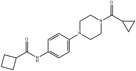 Cyclobutanecarboxamide, N-[4-[4-(cyclopropylcarbonyl)-1-piperazinyl]phenyl]- (9CI) Structure