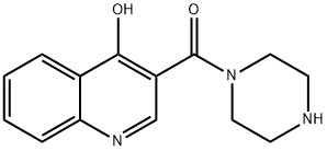 Piperazine, 1-[(4-hydroxy-3-quinolinyl)carbonyl]- (9CI) 化学構造式