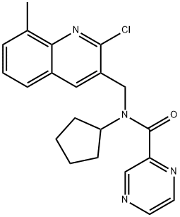 604780-15-6 Pyrazinecarboxamide, N-[(2-chloro-8-methyl-3-quinolinyl)methyl]-N-cyclopentyl- (9CI)