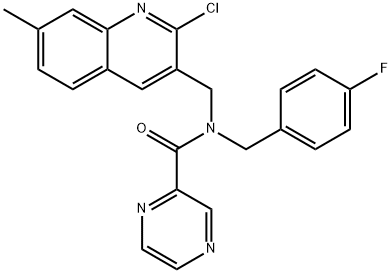 Pyrazinecarboxamide, N-[(2-chloro-7-methyl-3-quinolinyl)methyl]-N-[(4-fluorophenyl)methyl]- (9CI)|