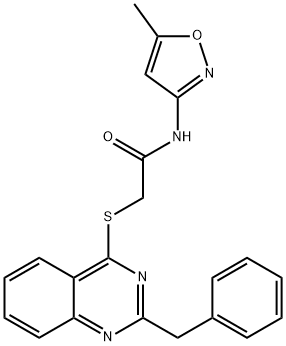 604793-37-5 Acetamide, N-(5-methyl-3-isoxazolyl)-2-[[2-(phenylmethyl)-4-quinazolinyl]thio]- (9CI)