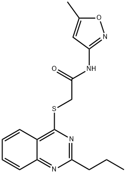 604793-90-0 Acetamide, N-(5-methyl-3-isoxazolyl)-2-[(2-propyl-4-quinazolinyl)thio]- (9CI)
