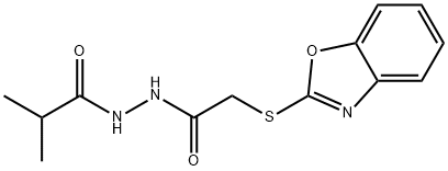 604795-47-3 Propanoic acid, 2-methyl-, 2-[(2-benzoxazolylthio)acetyl]hydrazide (9CI)