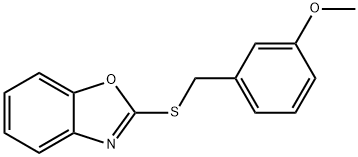 Benzoxazole, 2-[[(3-methoxyphenyl)methyl]thio]- (9CI) Structure