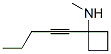 Cyclobutylamine, N-methyl-1-(1-pentynyl)- (7CI,8CI) 化学構造式