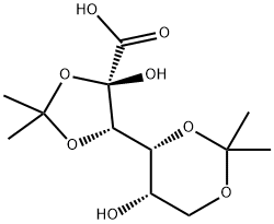 2-C-羟基-2,3:4,6-二-O-(1-甲基亚乙基)-L-古洛糖酸, 60481-94-9, 结构式
