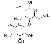 1,4-Diamino-3-O-(4-amino-4-deoxy-α-D-glucopyranosyl)-1,4-dideoxy-D-glucitol Structure