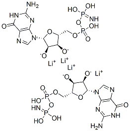 グアノシン5′-[α,β-イミド]二りん酸・4リチウム 化学構造式