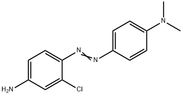 4-[(4-アミノ-2-クロロフェニル)アゾ]-N,N-ジメチルアニリン 化学構造式