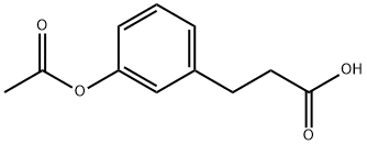 3-(3-乙酰氧基苯基)丙酸, 60549-42-0, 结构式