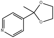 4-(2-METHYL-1,3-DIOXOLAN-2-YL)PYRIDINE,60553-33-5,结构式