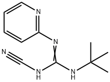 1-tert-Butyl-2-cyano-3-(2-pyridyl)guanidine Struktur