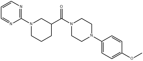 Piperazine, 1-(4-methoxyphenyl)-4-[[1-(2-pyrimidinyl)-3-piperidinyl]carbonyl]- (9CI),605623-75-4,结构式