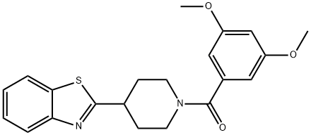Piperidine, 4-(2-benzothiazolyl)-1-(3,5-dimethoxybenzoyl)- (9CI),605627-99-4,结构式
