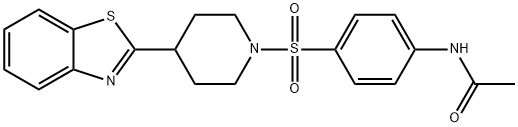 Acetamide, N-[4-[[4-(2-benzothiazolyl)-1-piperidinyl]sulfonyl]phenyl]- (9CI) Structure