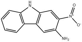 2-ニトロ-9H-カルバゾール-3-アミン 化学構造式