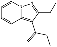 Pyrazolo[1,5-a]pyridine, 2-ethyl-3-(1-methylenepropyl)- (9CI) Struktur