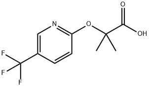 2-[5-(トリフルオロメチル)-2-ピリジルオキシ]-2-メチルプロパン酸 化学構造式