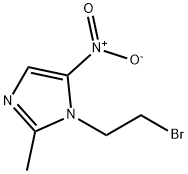 1-(2-ブロモエチル)-2-メチル-5-ニトロ-1H-イミダゾール 化学構造式