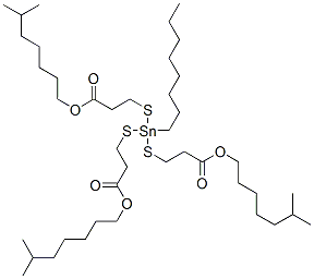 triisooctyl 3,3',3''-[(octylstannylidyne)tris(thio)]trispropionate,60585-20-8,结构式