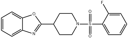 Piperidine, 4-(2-benzoxazolyl)-1-[(2-fluorophenyl)sulfonyl]- (9CI) 化学構造式