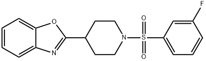 Piperidine, 4-(2-benzoxazolyl)-1-[(3-fluorophenyl)sulfonyl]- (9CI) Structure