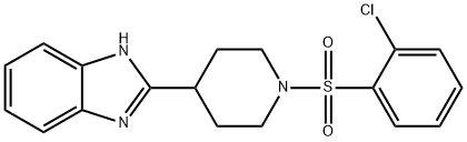 Piperidine, 4-(1H-benzimidazol-2-yl)-1-[(2-chlorophenyl)sulfonyl]- (9CI) Structure