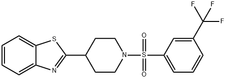 Piperidine, 4-(2-benzothiazolyl)-1-[[3-(trifluoromethyl)phenyl]sulfonyl]- (9CI) Struktur