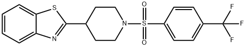 Piperidine, 4-(2-benzothiazolyl)-1-[[4-(trifluoromethyl)phenyl]sulfonyl]- (9CI)|