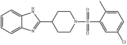Piperidine, 4-(1H-benzimidazol-2-yl)-1-[(5-chloro-2-methylphenyl)sulfonyl]- (9CI) Structure