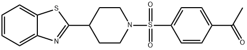 Piperidine, 1-[(4-acetylphenyl)sulfonyl]-4-(2-benzothiazolyl)- (9CI),606082-27-3,结构式