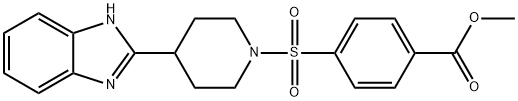 Benzoic acid, 4-[[4-(1H-benzimidazol-2-yl)-1-piperidinyl]sulfonyl]-, methyl ester (9CI) Structure
