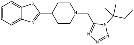Benzothiazole, 2-[1-[[1-(1,1-dimethylpropyl)-1H-tetrazol-5-yl]methyl]-4-piperidinyl]- (9CI)|