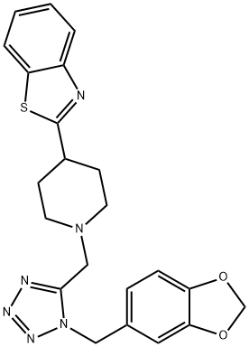 606082-57-9 Benzothiazole, 2-[1-[[1-(1,3-benzodioxol-5-ylmethyl)-1H-tetrazol-5-yl]methyl]-4-piperidinyl]- (9CI)