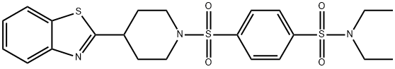 Benzenesulfonamide, 4-[[4-(2-benzothiazolyl)-1-piperidinyl]sulfonyl]-N,N-diethyl- (9CI) Structure