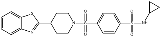 Benzenesulfonamide, 4-[[4-(2-benzothiazolyl)-1-piperidinyl]sulfonyl]-N-cyclopropyl- (9CI),606082-99-9,结构式