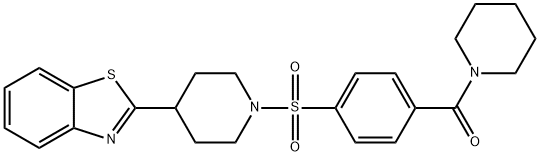 Piperidine, 1-[4-[[4-(2-benzothiazolyl)-1-piperidinyl]sulfonyl]benzoyl]- (9CI)|